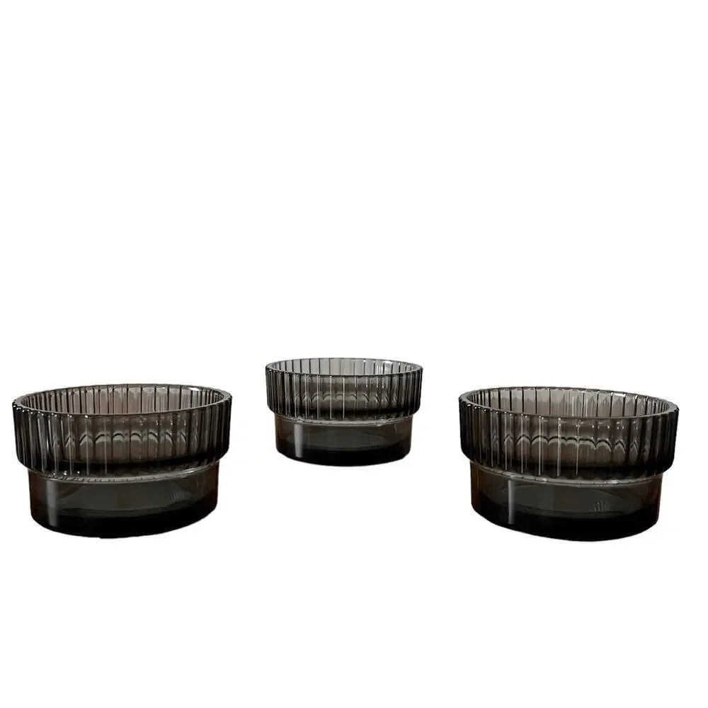 IKEA GRADVIS Set of (3) Gray Tealight Holders 3 3/ x 1 ¾ 